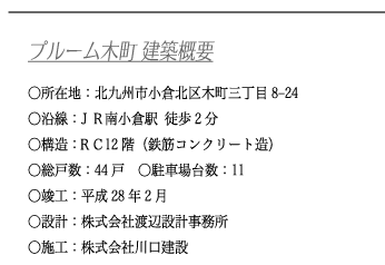 プルーム下到津建築概要